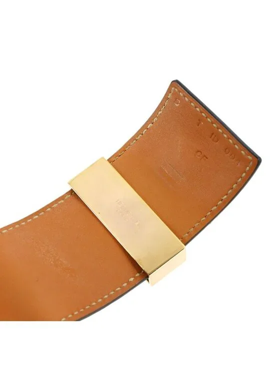 Hermes Collier de Chien Bangle Swift Corvere T-engraved Gold Bracelet - Picture 6 of 8